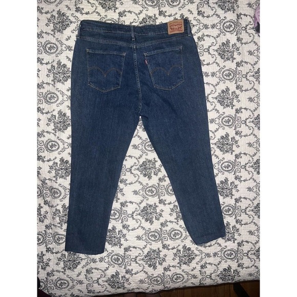 LEVI'S 721 WOMEN'S HIGH RISE SKINNY JEAN Stretch Blue Denim sz 34 x 25 Jeans - Picture 3 of 9